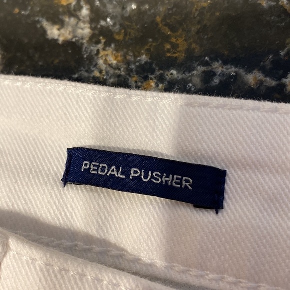 Q Talbots casual solid white stretch plus size denim pedal pushers 24W - Picture 4 of 4